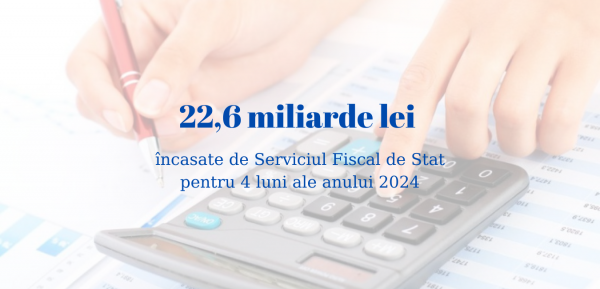 INFORMAȚII OPERATIVE PRIVIND ÎNCASĂRILE LA BPN ADMINISTRATE DE SFS:SUNT ÎN CREȘTERE CU 10,4%