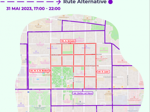 RUTE ALTERNATIVE DE DEPLASARE PENTRU 31 MAI - 1 IUNIE ÎN CONTEXTUL SUMMITULUI CPE