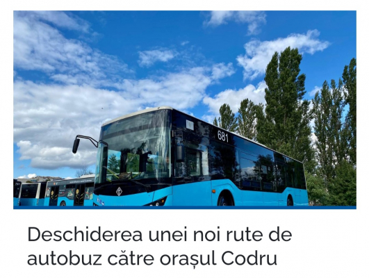 DESCHIDEREA UNEI NOI RUTE DE AUTOBUZE CĂTRE ORAŞUL CODRU