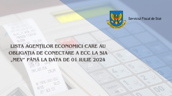 LISTA AGENTILOR ECONOMICI CARE AU OBLIGAȚIA DE CONECTARE A ECC LA SIA “MEV”