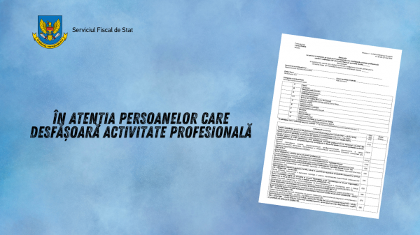 OPTIMIZAREA PROCESULUI DE RAPORTARE PENTRU PERSOANELE CARE DESFĂȘOARĂ ACTIVITATE PROFESIONALĂ