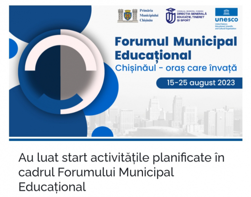 AU LUAT START ACTIVITĂȚILE PLANIFICATE ÎN CADRUL FORUMULUI MUNICIPAL EDUCAȚIONAL