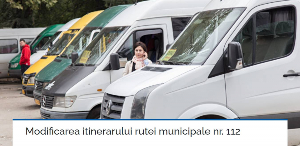 MODIFICAREA ITINERARULUI RUTIE MUNICIPALE NR.112