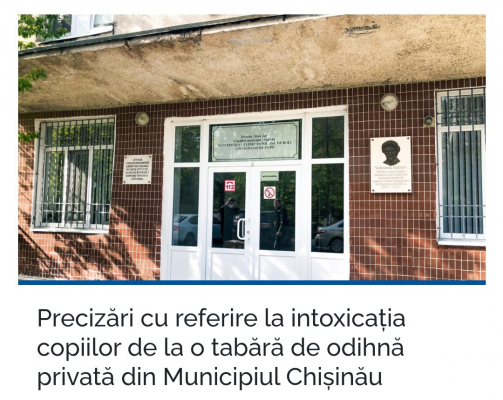 PRECIZĂRI CU REFERIRE LA INTOXICAȚIA COPIILOR