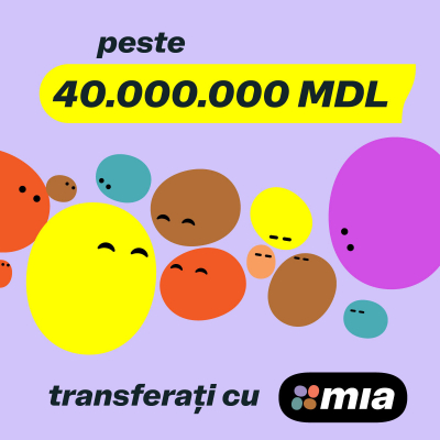 БОЛЕЕ 40 МИЛЛИОНОВ ЛЕЕВ БЫЛИ ПЕРЕВЕДЕНЫ С ПОМОЩЬЮ MIA PLĂȚI INSTANT ВСЕГО ЗА ТРИ НЕДЕЛИ С МОМЕНТА ЗАПУСКА НОВОЙ СИСТЕМЫ НАЦИОНАЛЬНЫМ БАНКОМ МОЛДОВЫ